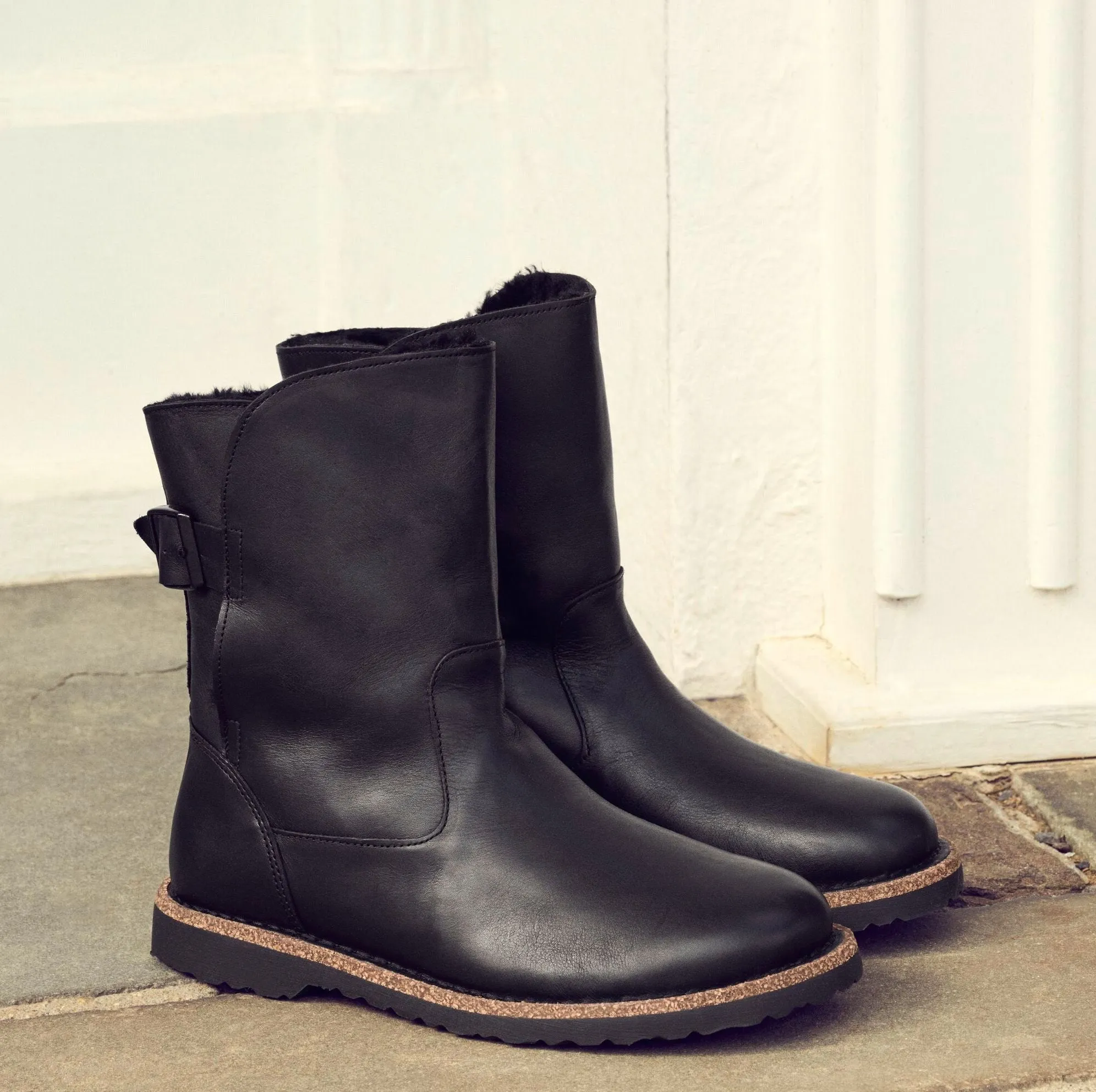 Birkenstock Limited Edition Uppsala black leather/black shearling