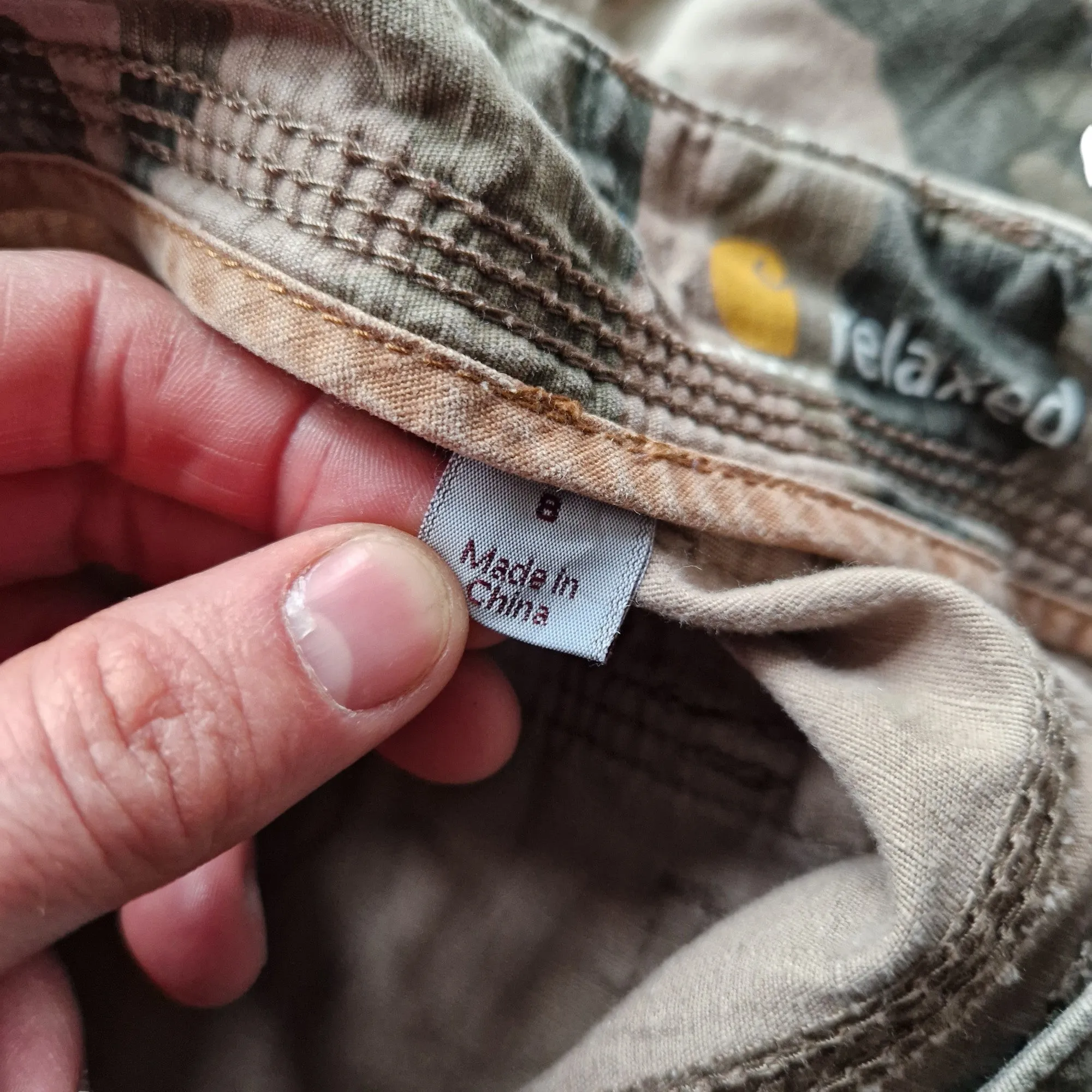 Carhartt Roll Tab Shorts - Size UK 12
