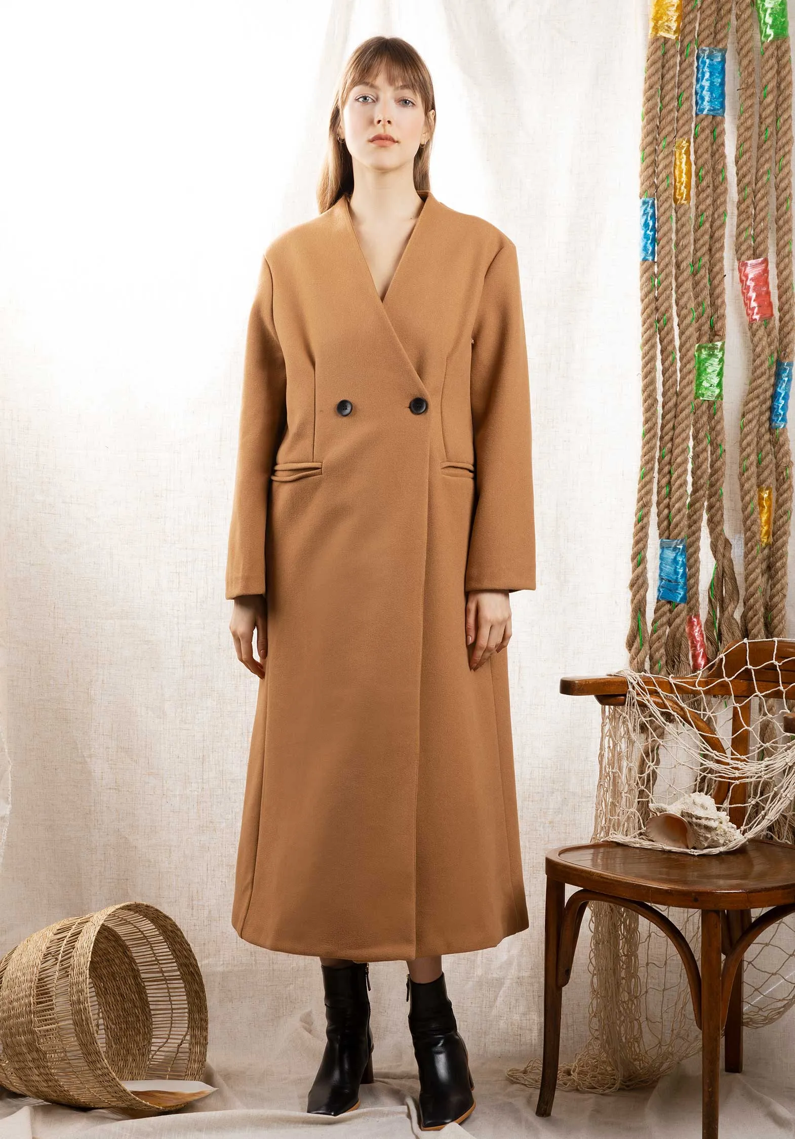     CLEMENCE     Coat 13685 Camel