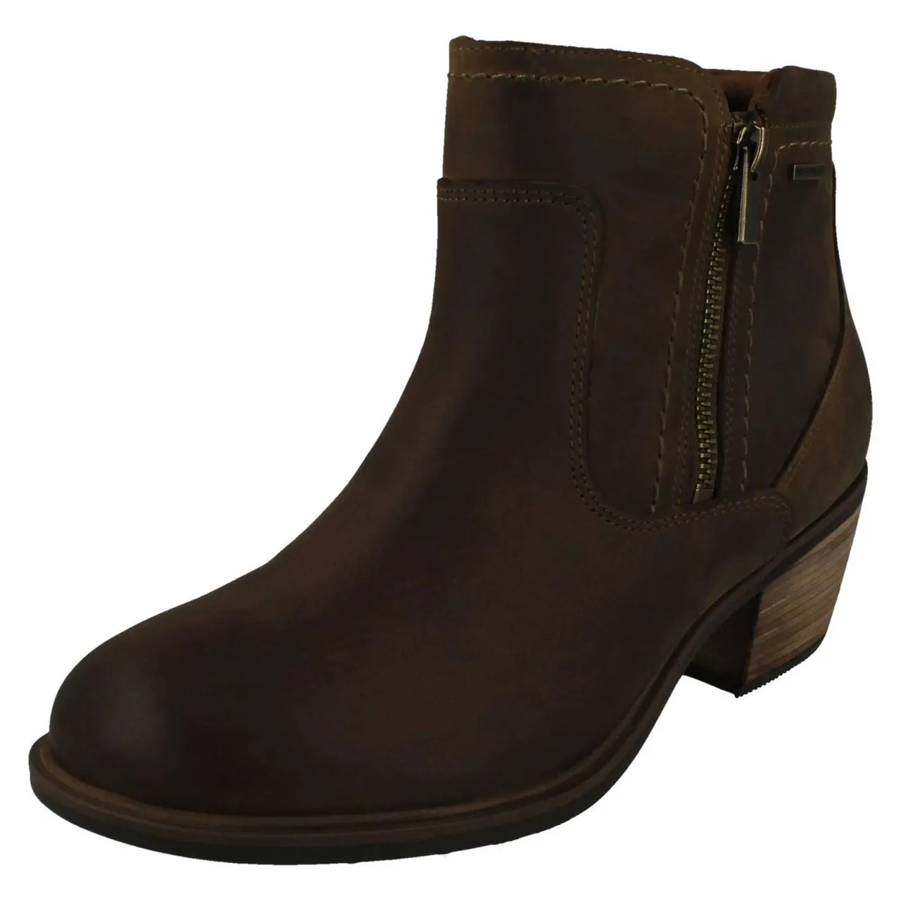 Ladies Clarks Waterproof Ankle Boots - Neva Zip WP
