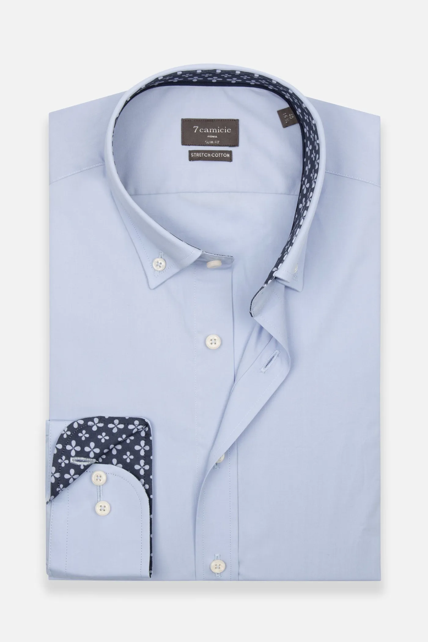 Leonardo Sport Poplin Stretch Man Shirt Light Blue