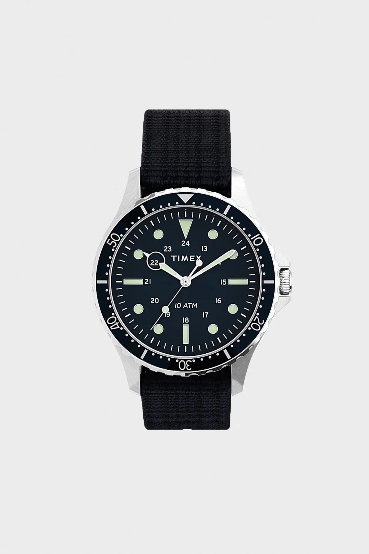 Navi XL Fabric Slip-Thru Strap Watch - Stainless/Navy