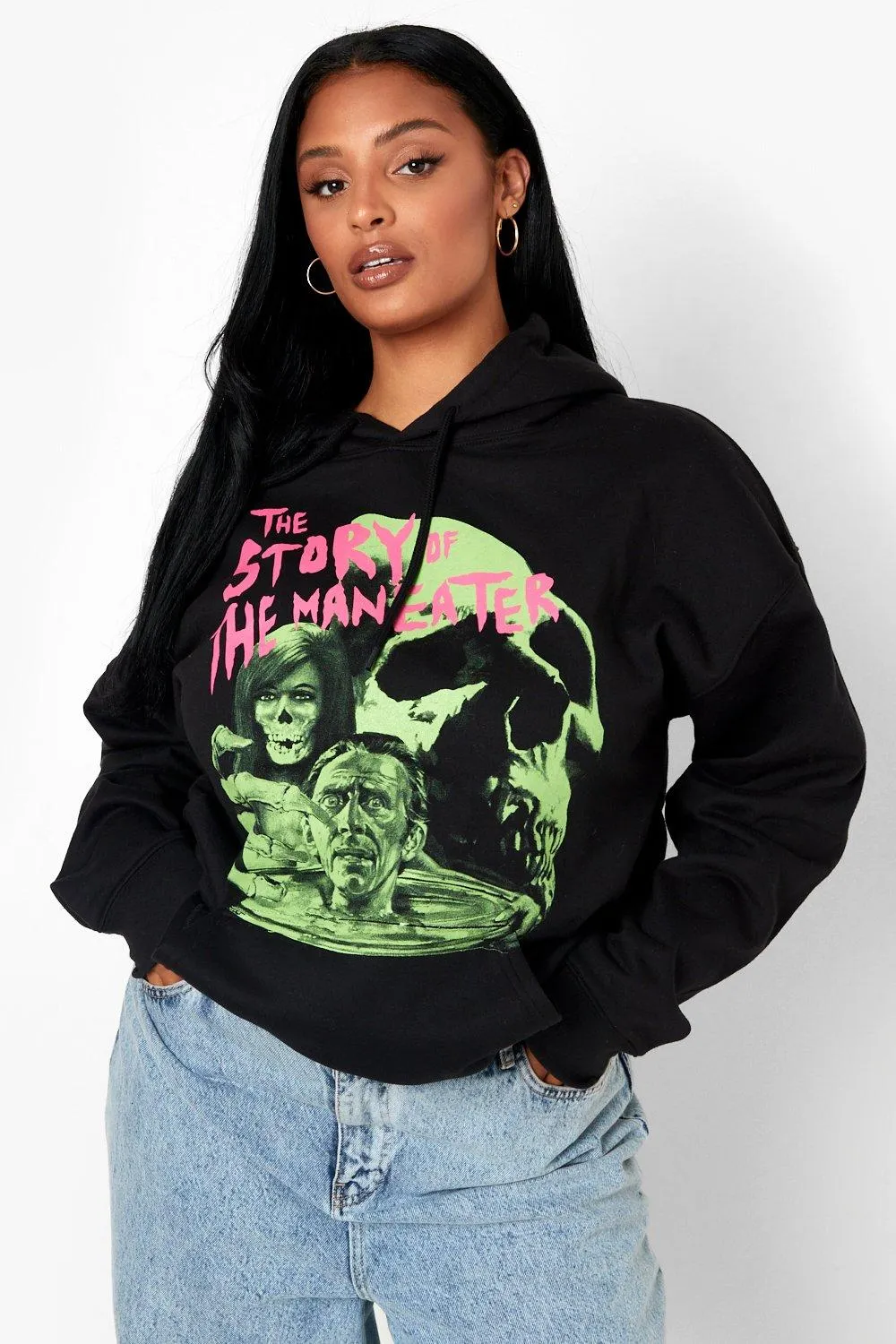 Plus Halloween Graphic Hoodie