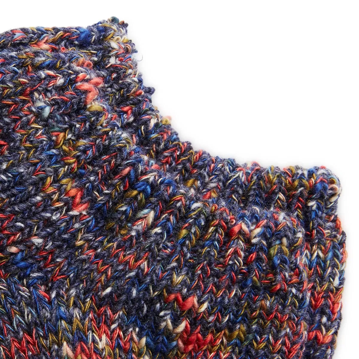 RECYCLED MELANGE COTTON ANKLE SOCK NAVY | Bodega