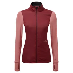 Ronhill  Tech Hyperchill Women's Windproof Running Jacket Cabernet/Blush