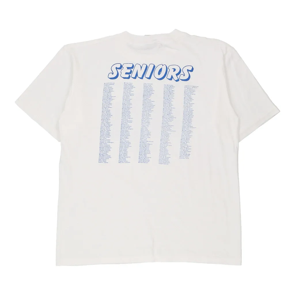 Single Stitch Scranton Central 1990 Oneita Graphic T-Shirt - Large White Cotton