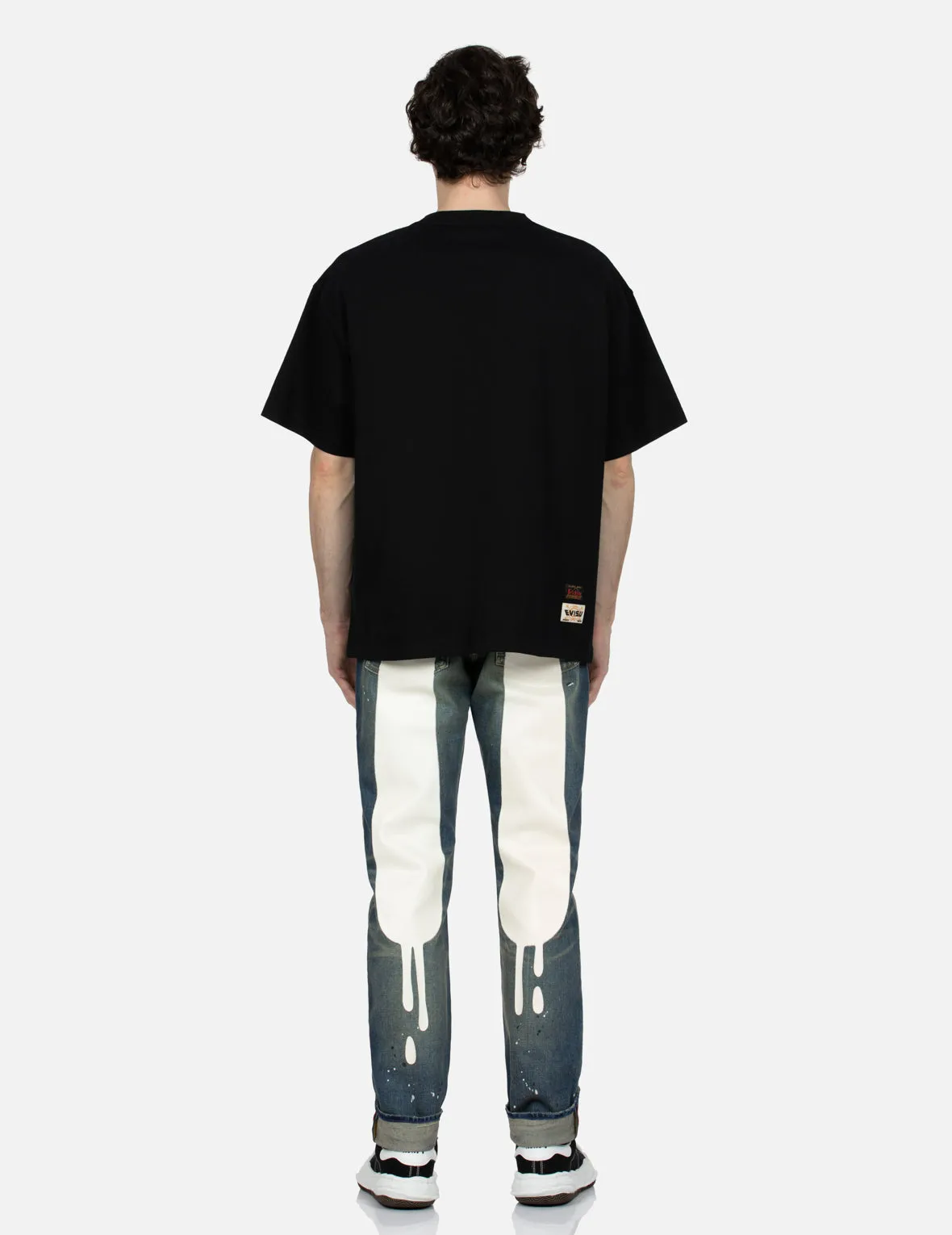 Slogan and Poster Print Loose Fit T-shirt