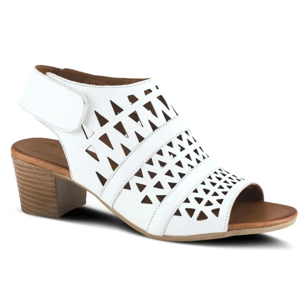 Spring Step Dorotha White Leather Sandal (Women's)
